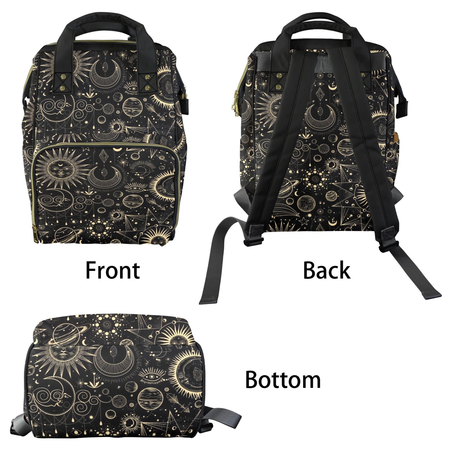 Celestial Stars Witchy Diaper Backpack