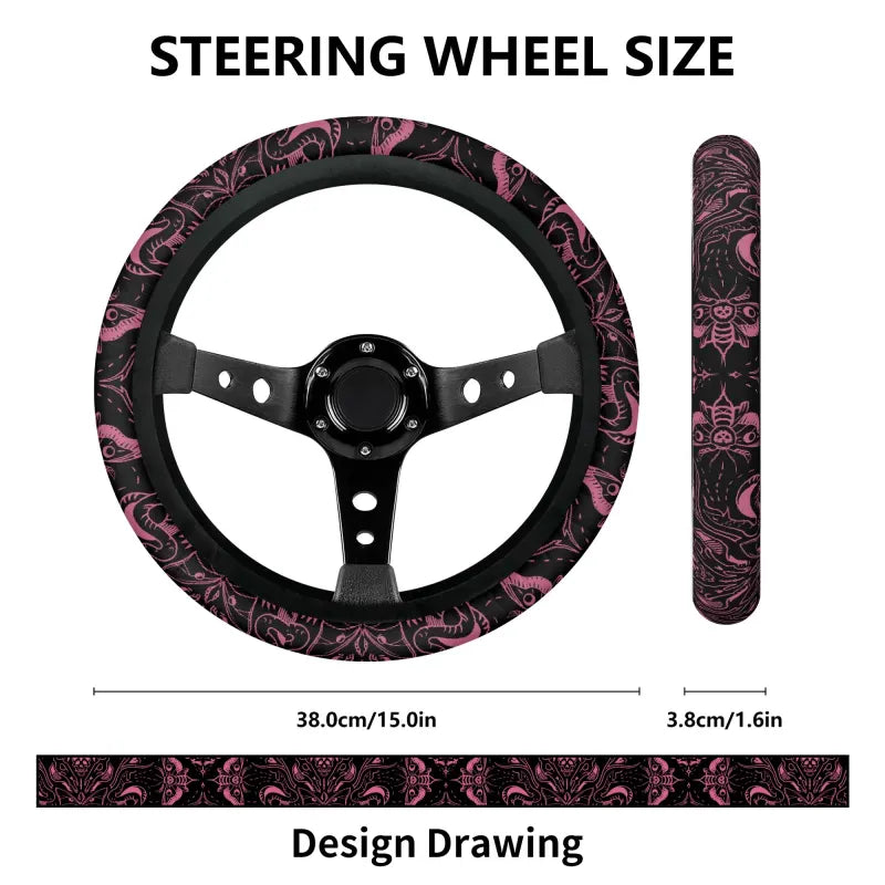 Pastel Pink Gothic Car Seat Covers