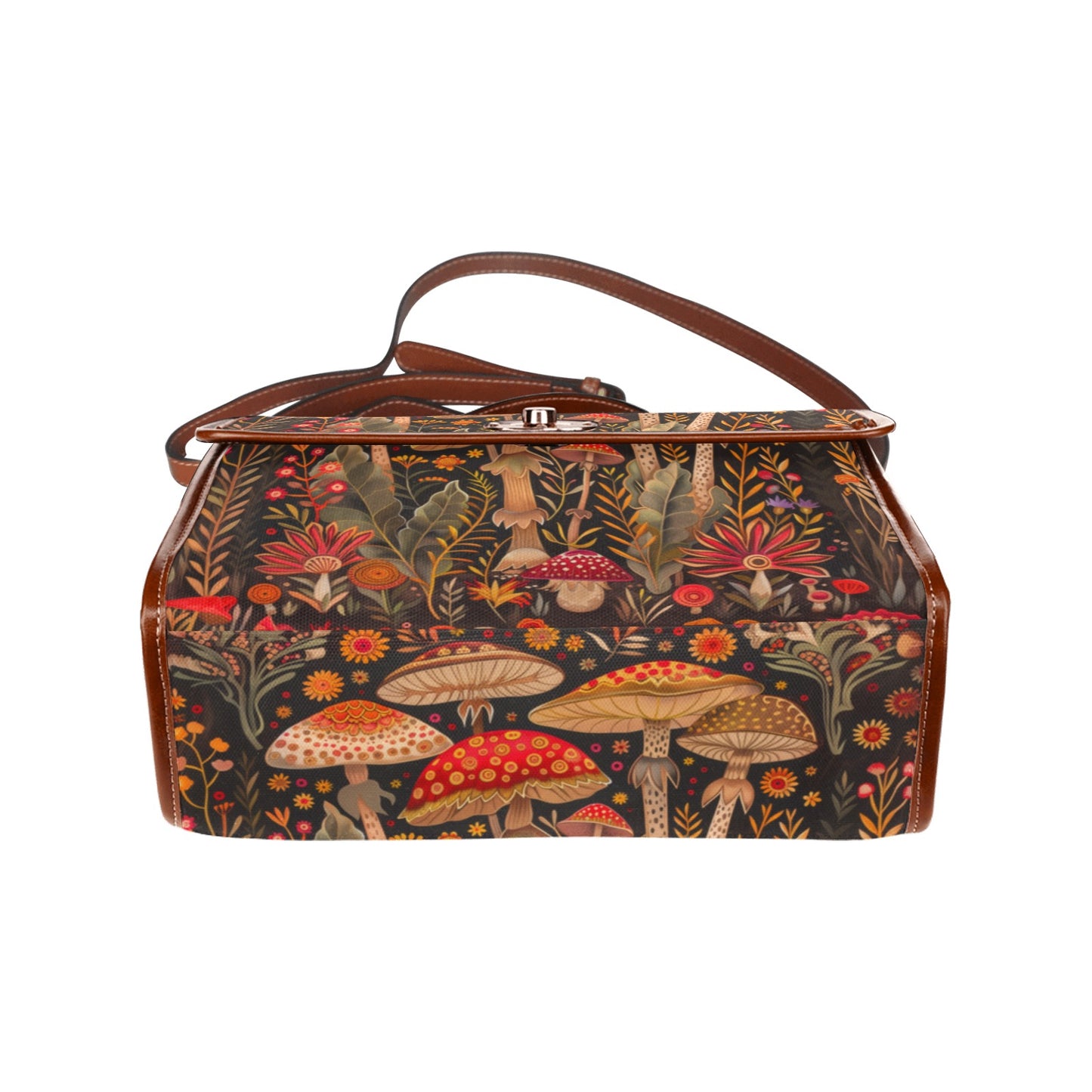 Trippy Boho Forest Mushrooms Satchel