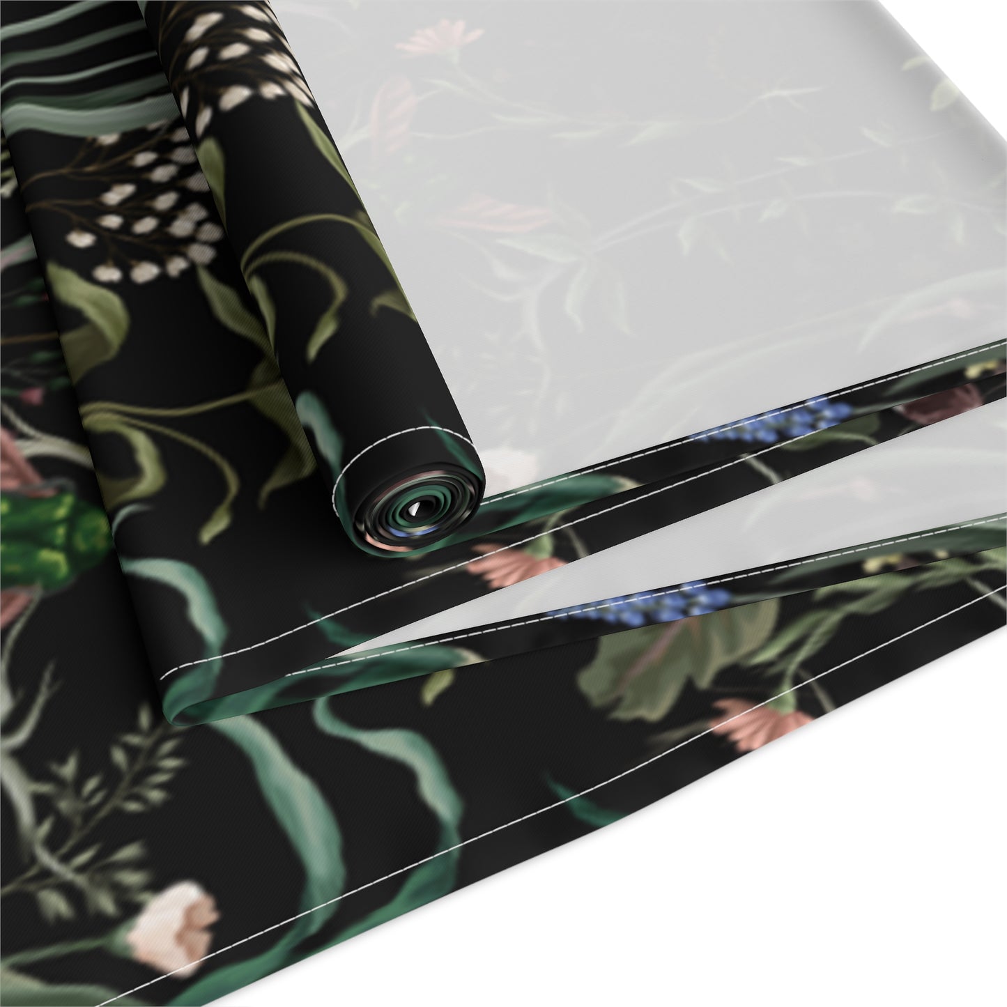Dark Garden Floral Table Runner