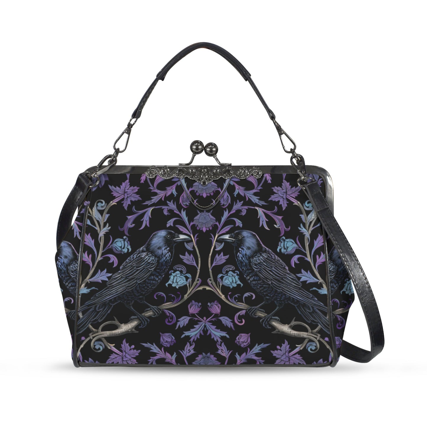Gothic Ravens Kisslock Handbag