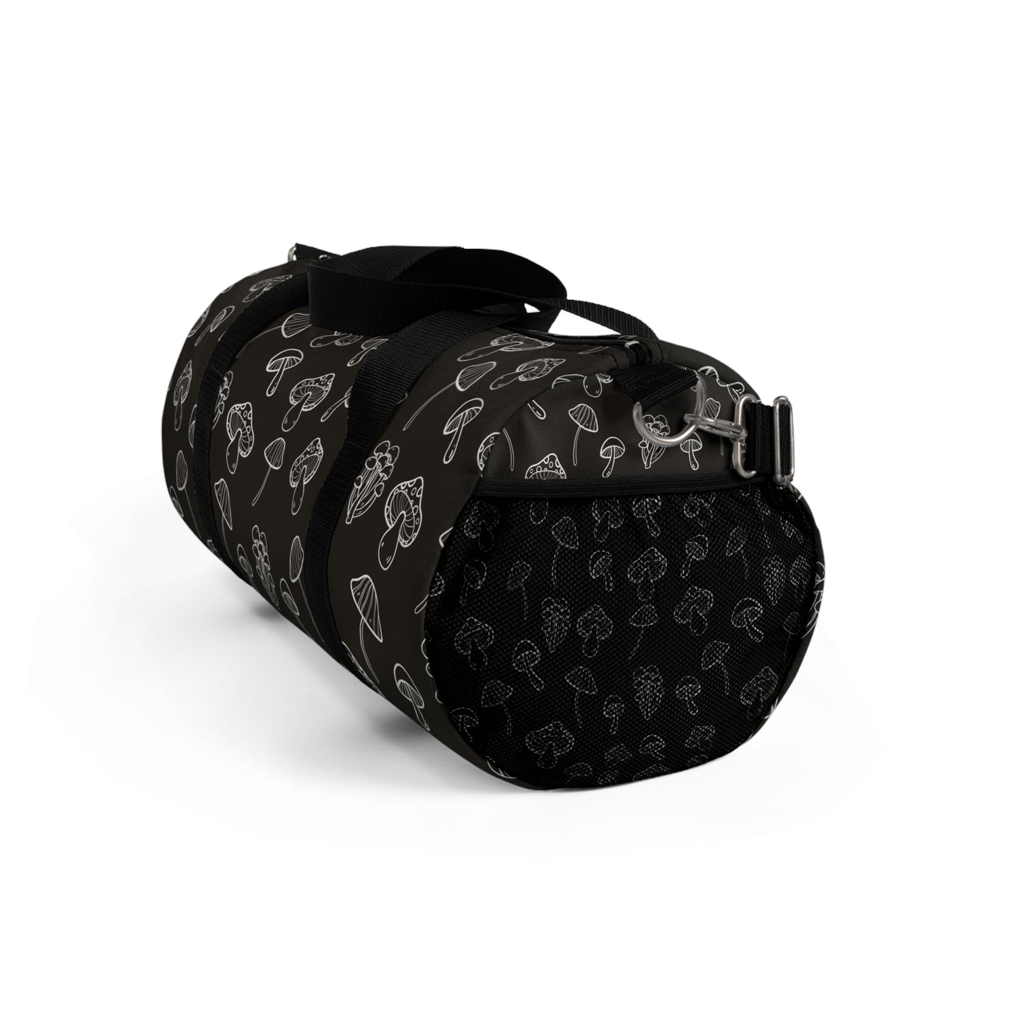 Cute Black and White Mushrooms Duffel Bag
