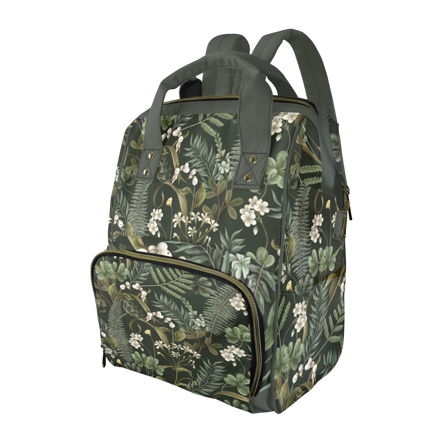 Botanical Forest Ferns & Flowers Diaper Backpack