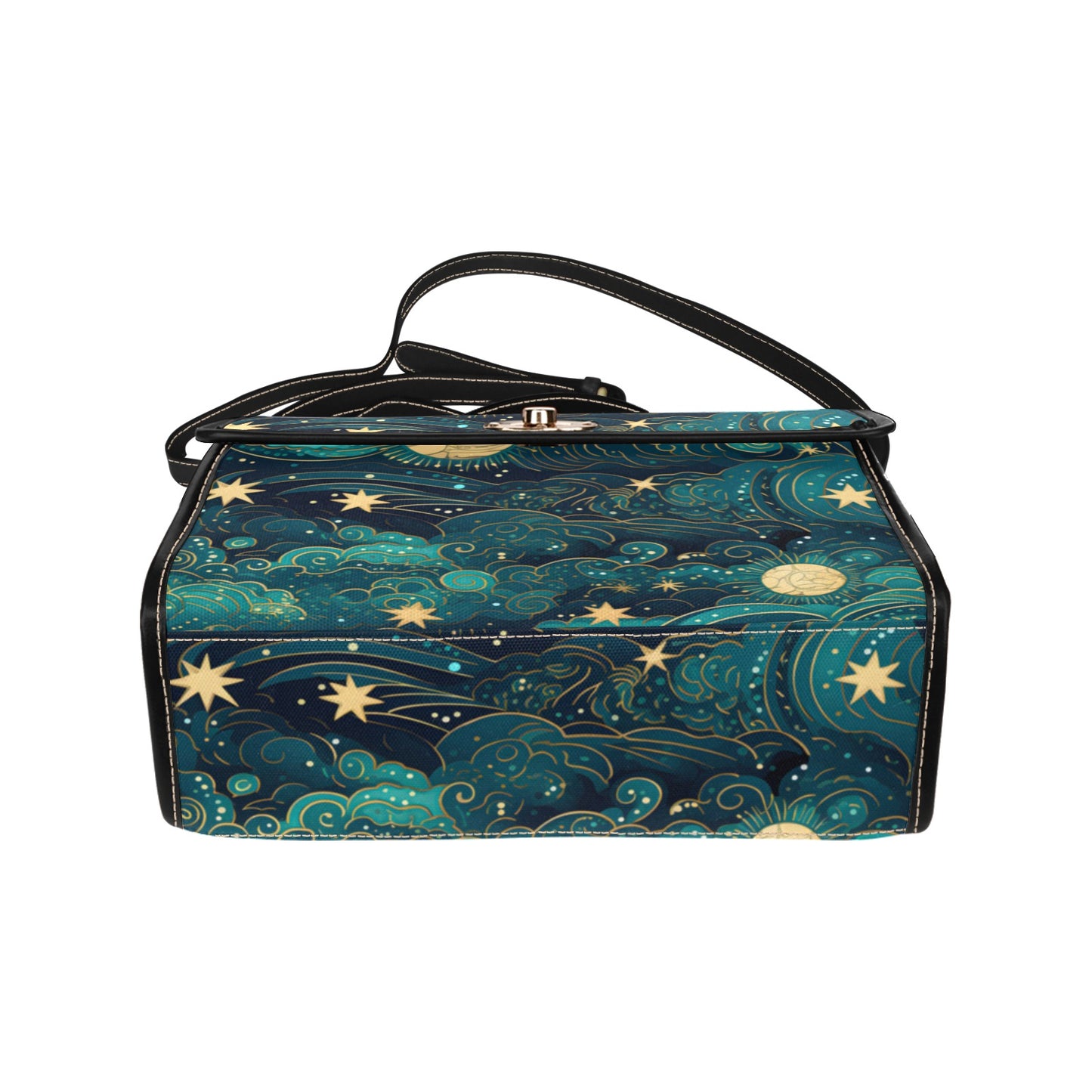 Boho Celestial Starry Night Sky Satchel Bag