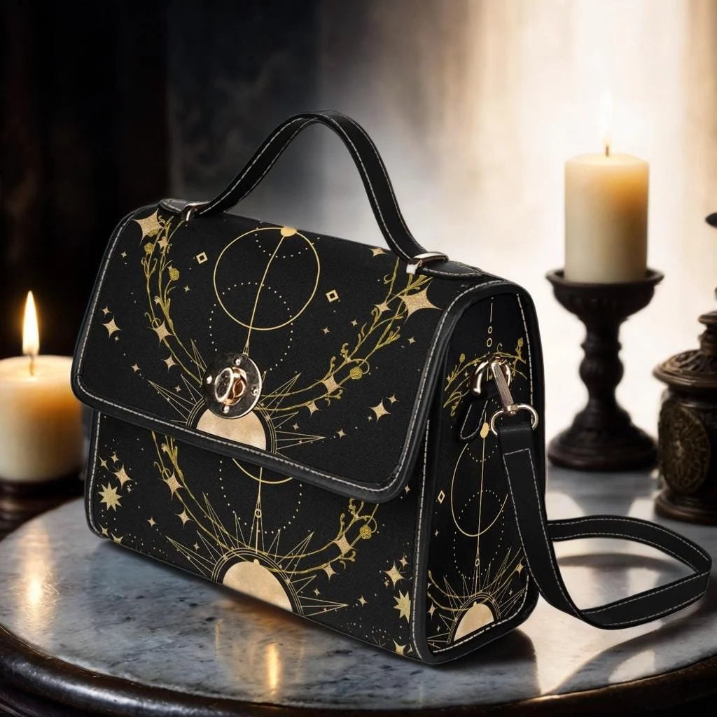 Dark Boho Celestial Satchel bag – Black Cherry Kiss