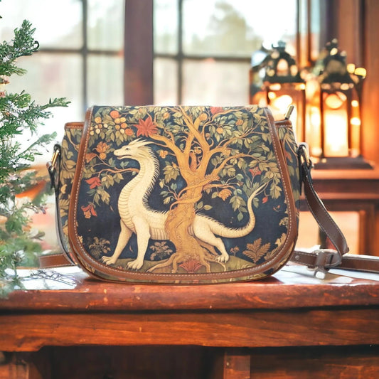 Medieval Woodland Dragon Saddle Bag