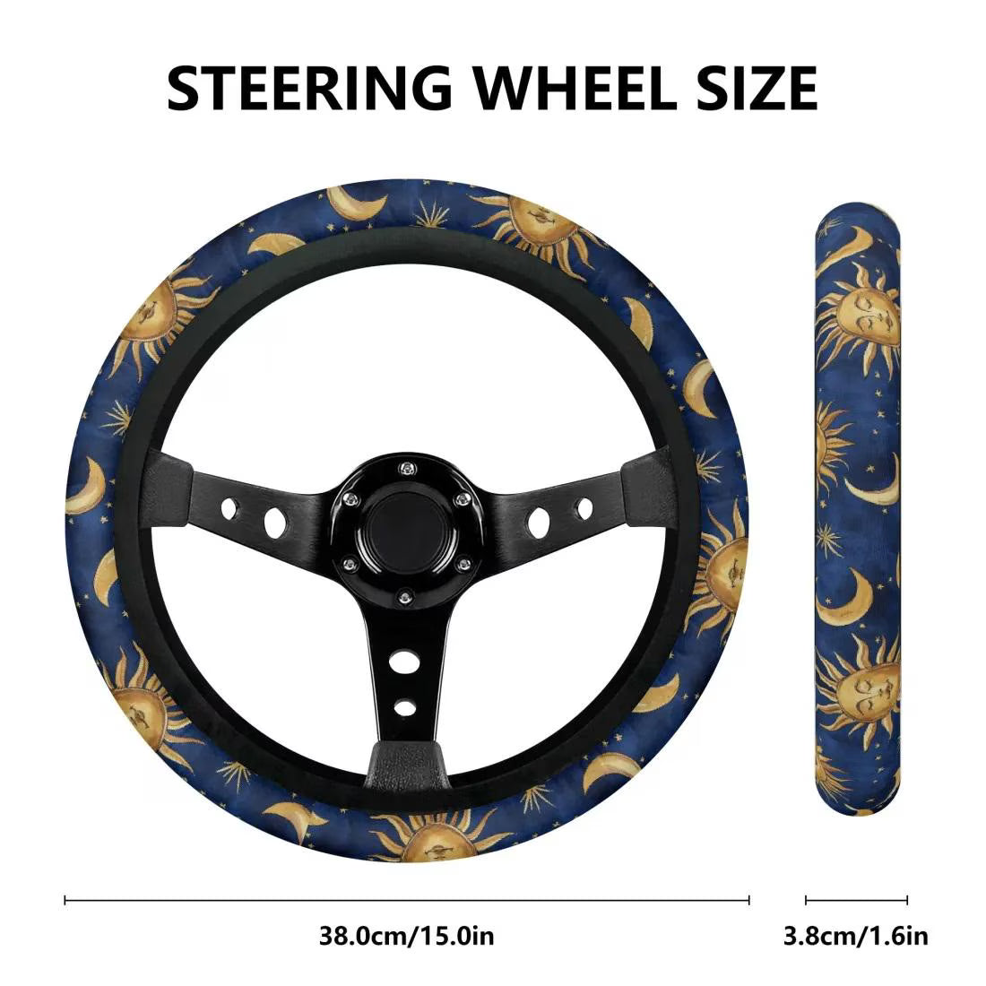Whimsigoth Sun and Moon Car Seat Covers & Car Accessories Set