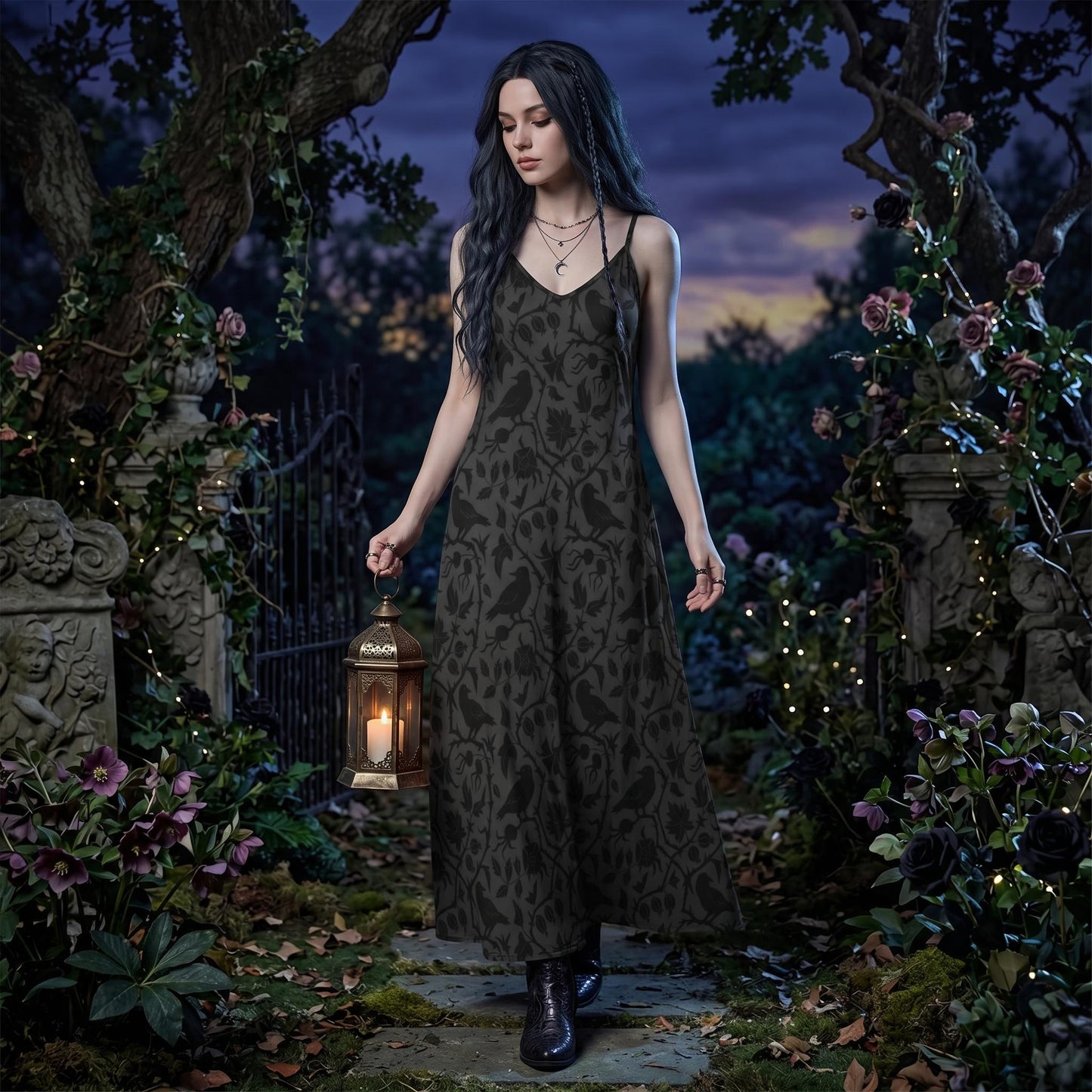 Black Ravens Maxi Dress