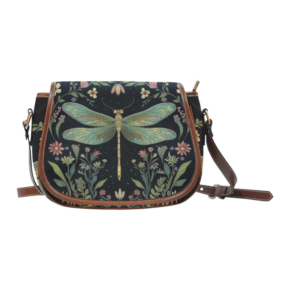 Dragonfly Crossbody Saddle Bag Purse