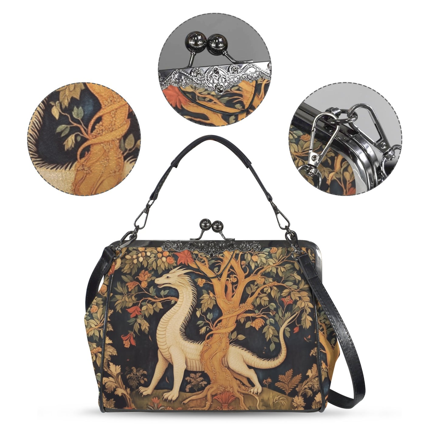 Medieval Dragon Kisslock Purse