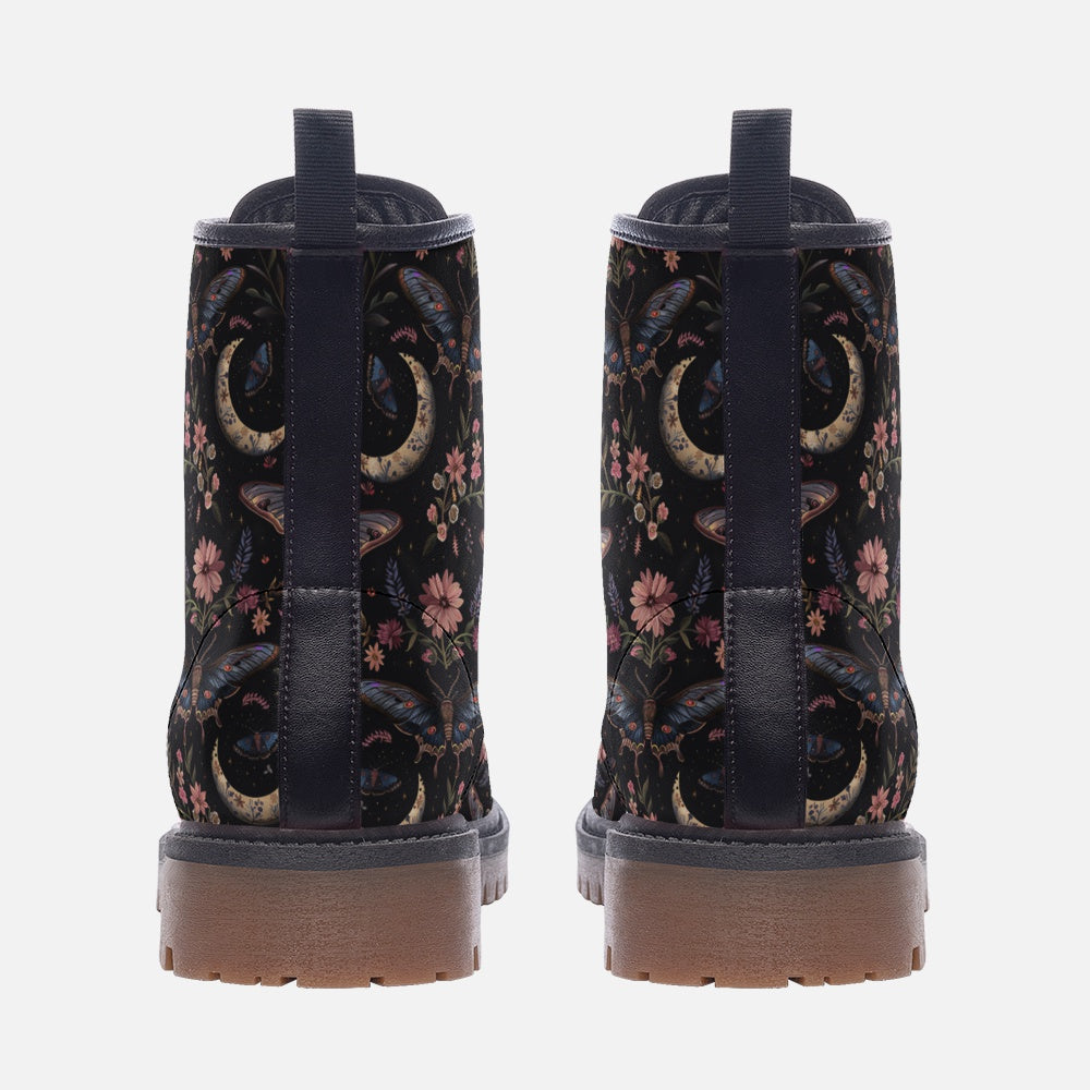 Night Garden Vegan Combat Boots