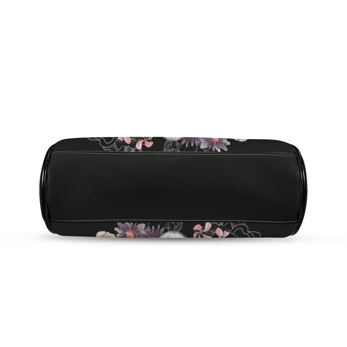 Skull and Flowers Kisslock Handbag