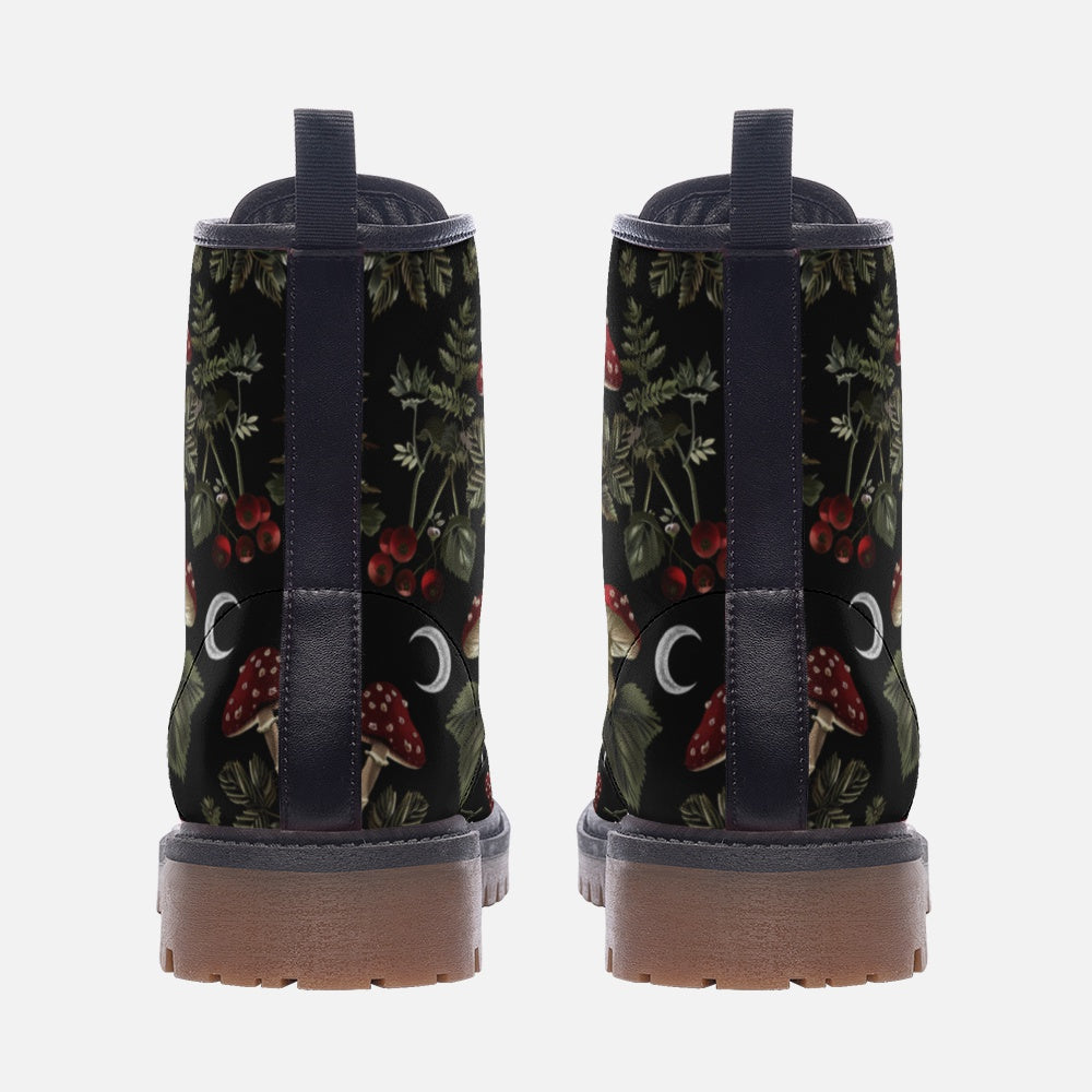Dark Forest Mushrooms Ferns Moons Boots