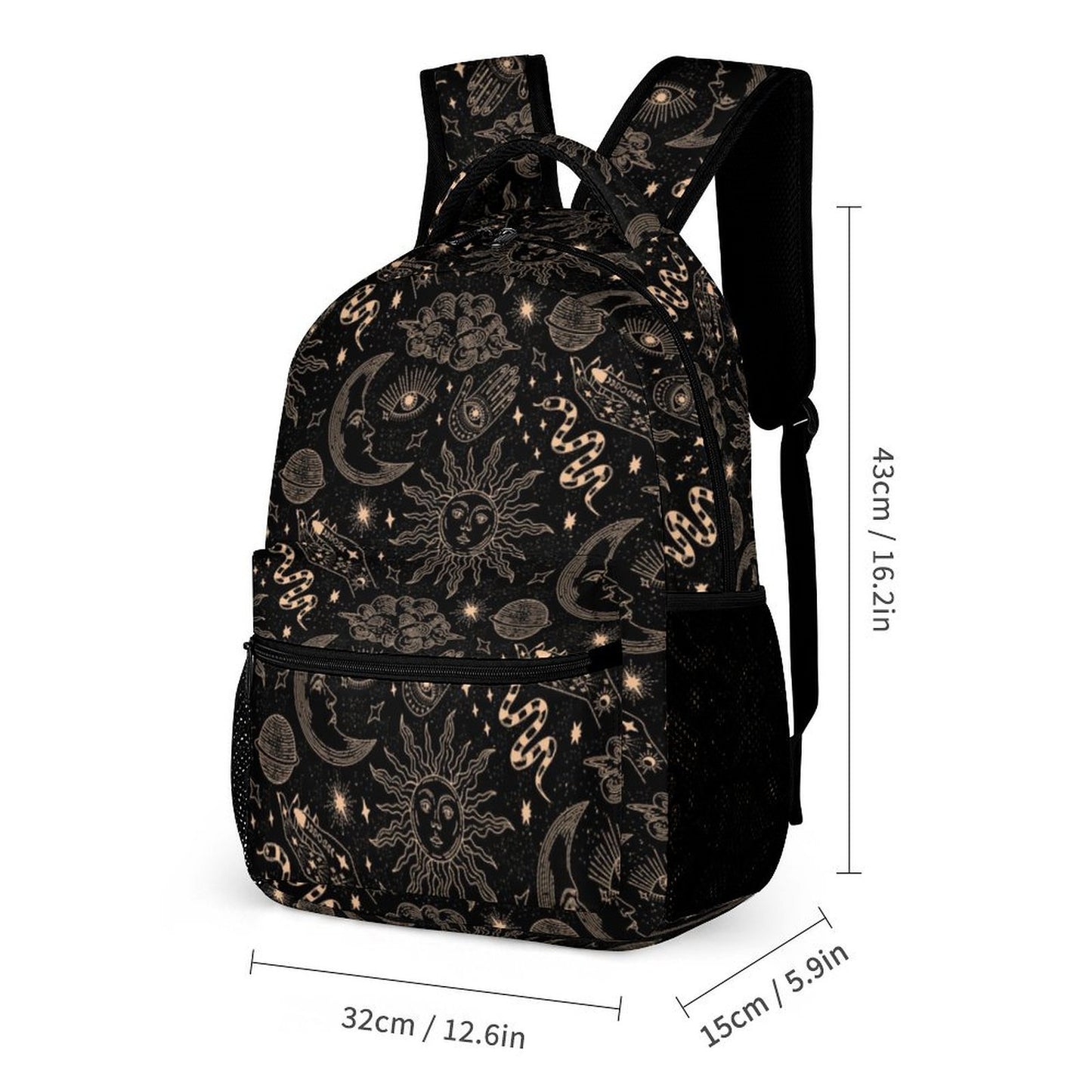 Witchy Celestial Suns & Moons School Bag Set