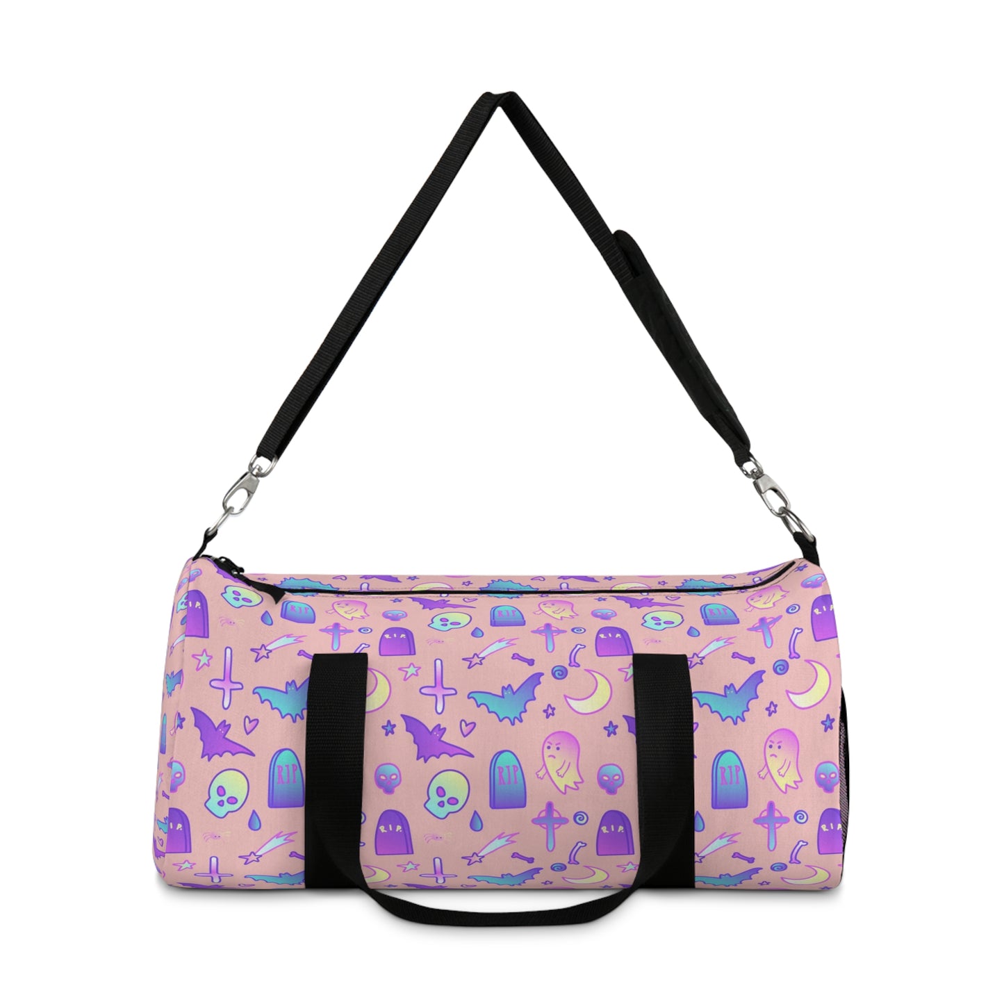 Pastel Goth Kawaii Spooky Cute Pink Duffel Bag