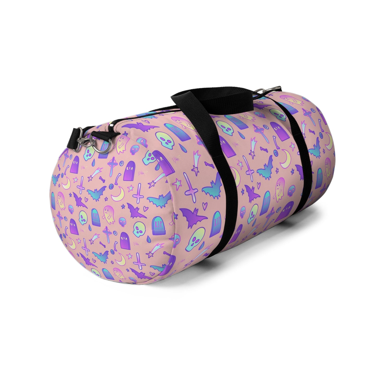 Pastel Goth Kawaii Spooky Cute Pink Duffel Bag