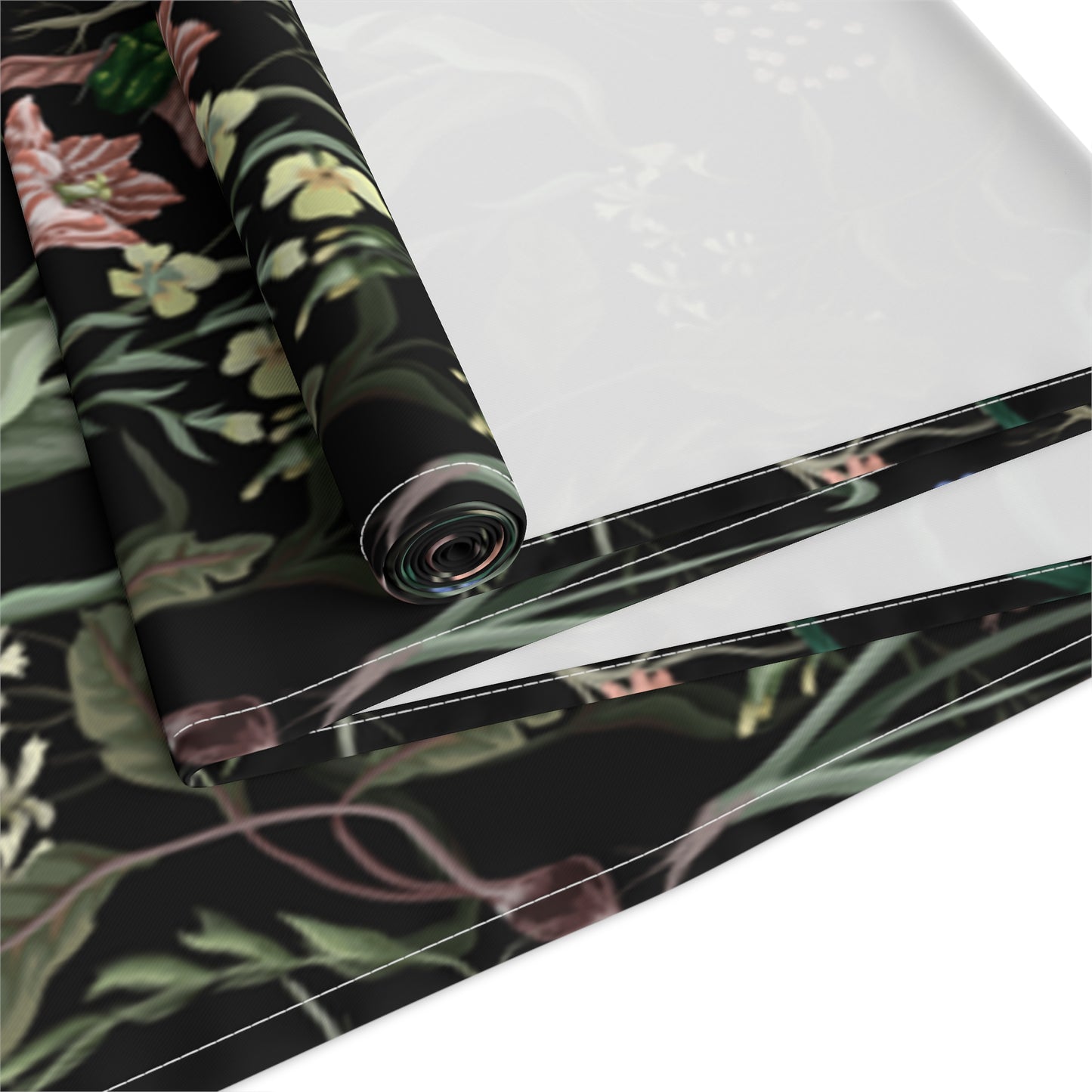 Dark Garden Floral Table Runner