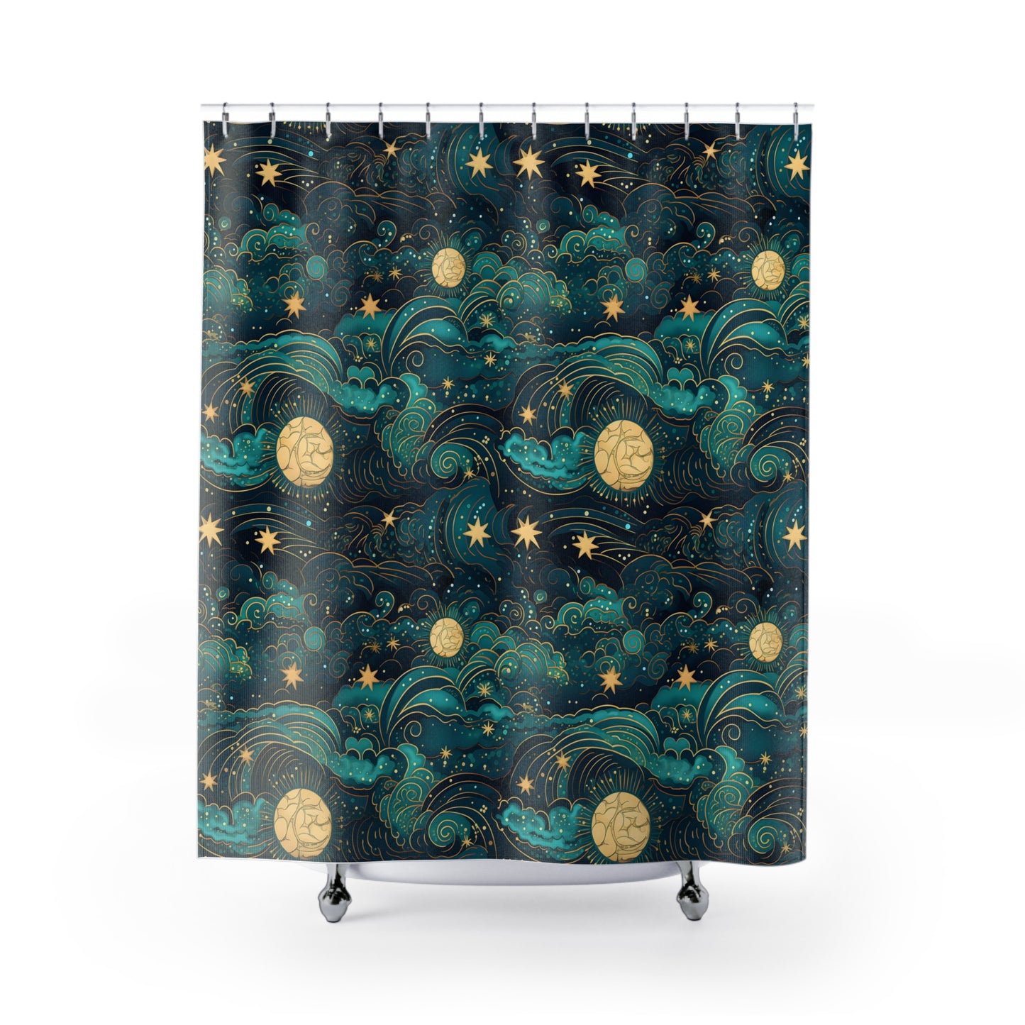 Celestial Starry Nights Shower Curtain & Bath Mat