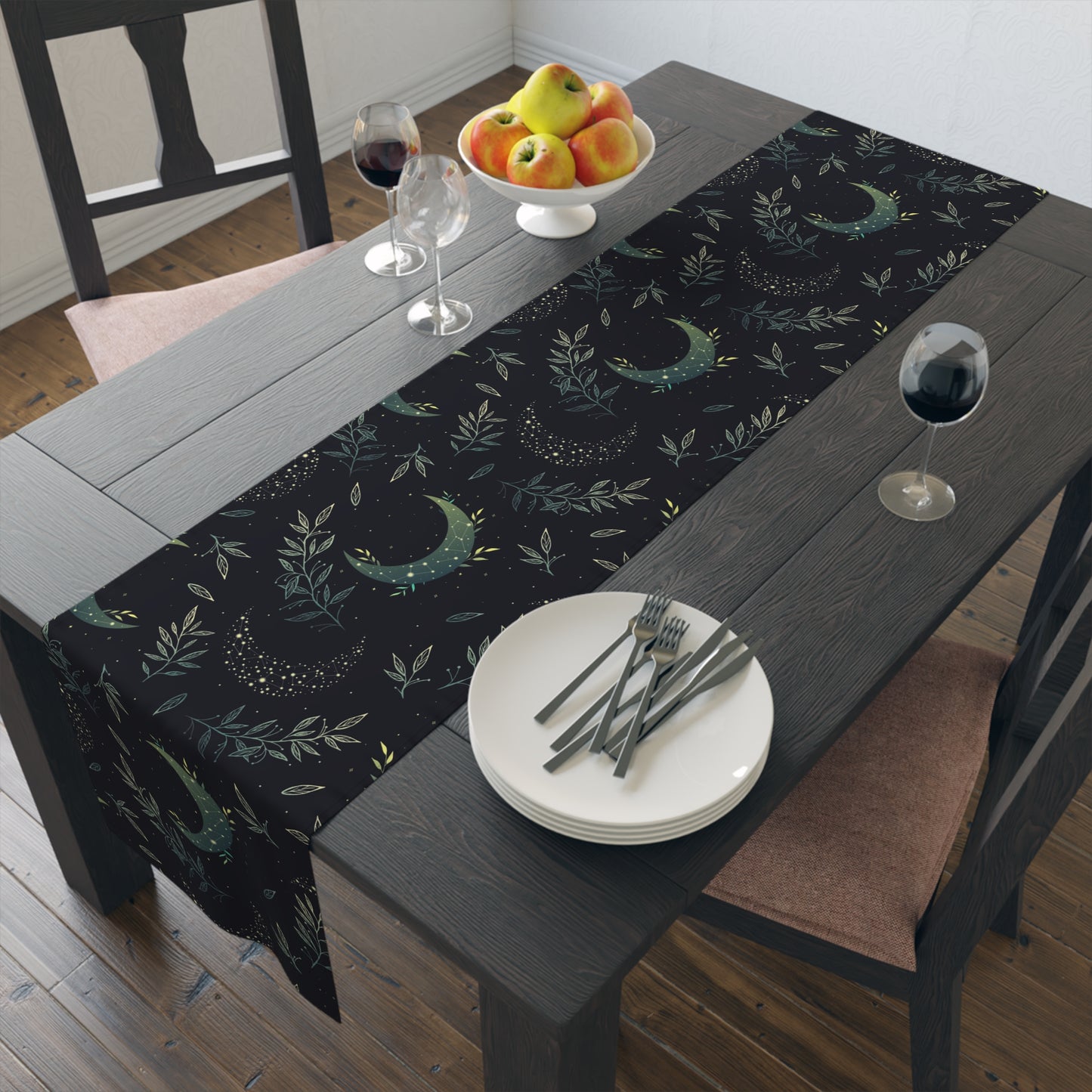 Forest Witchy Moons Table Runner