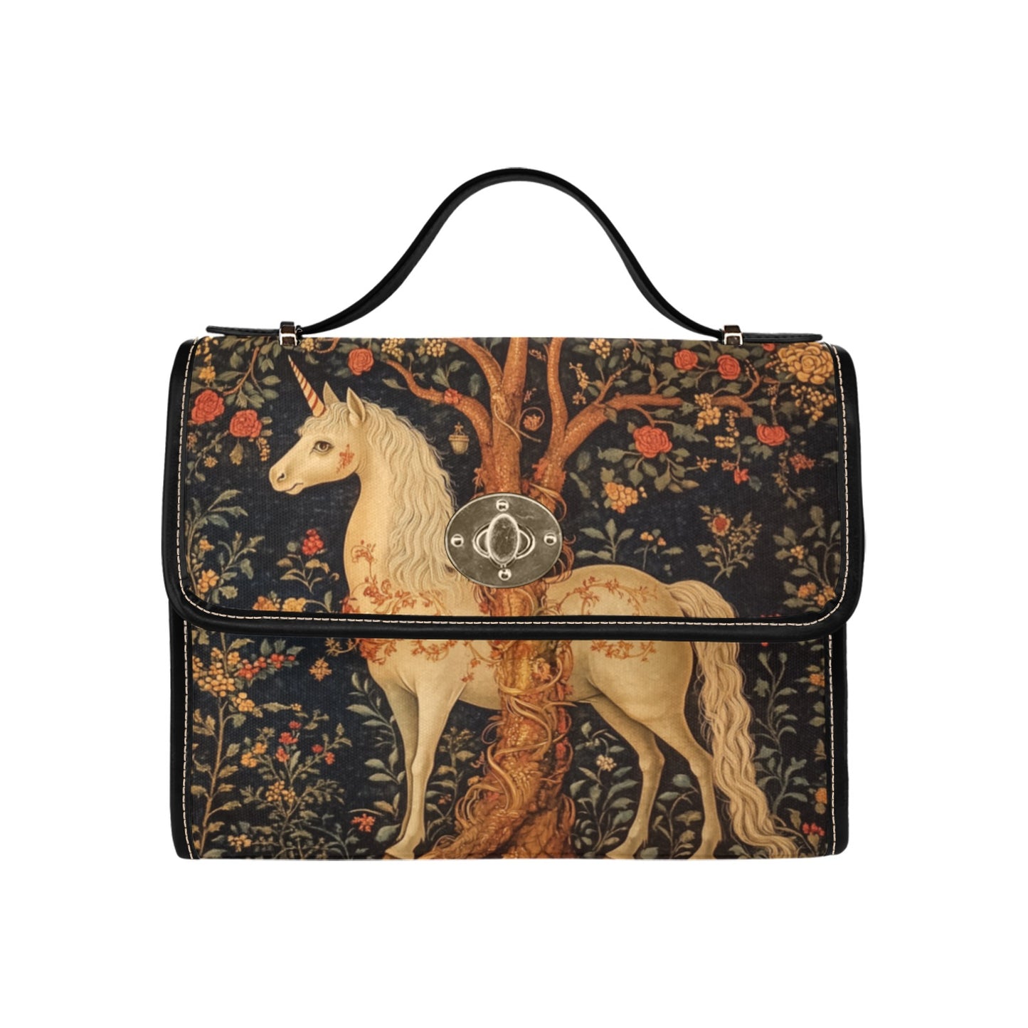 Medieval Woodland Unicorn Satchel Bag