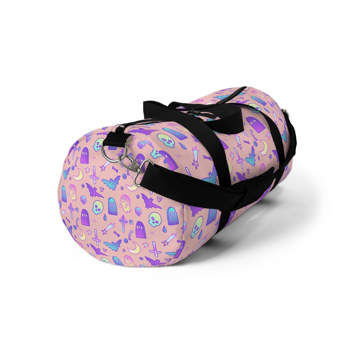 Pastel Goth Kawaii Spooky Cute Pink Duffel Bag
