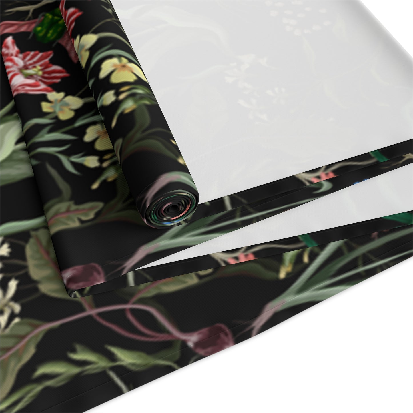 Dark Garden Floral Table Runner