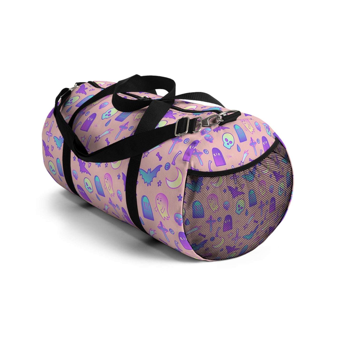 Pastel Goth Kawaii Spooky Cute Pink Duffel Bag