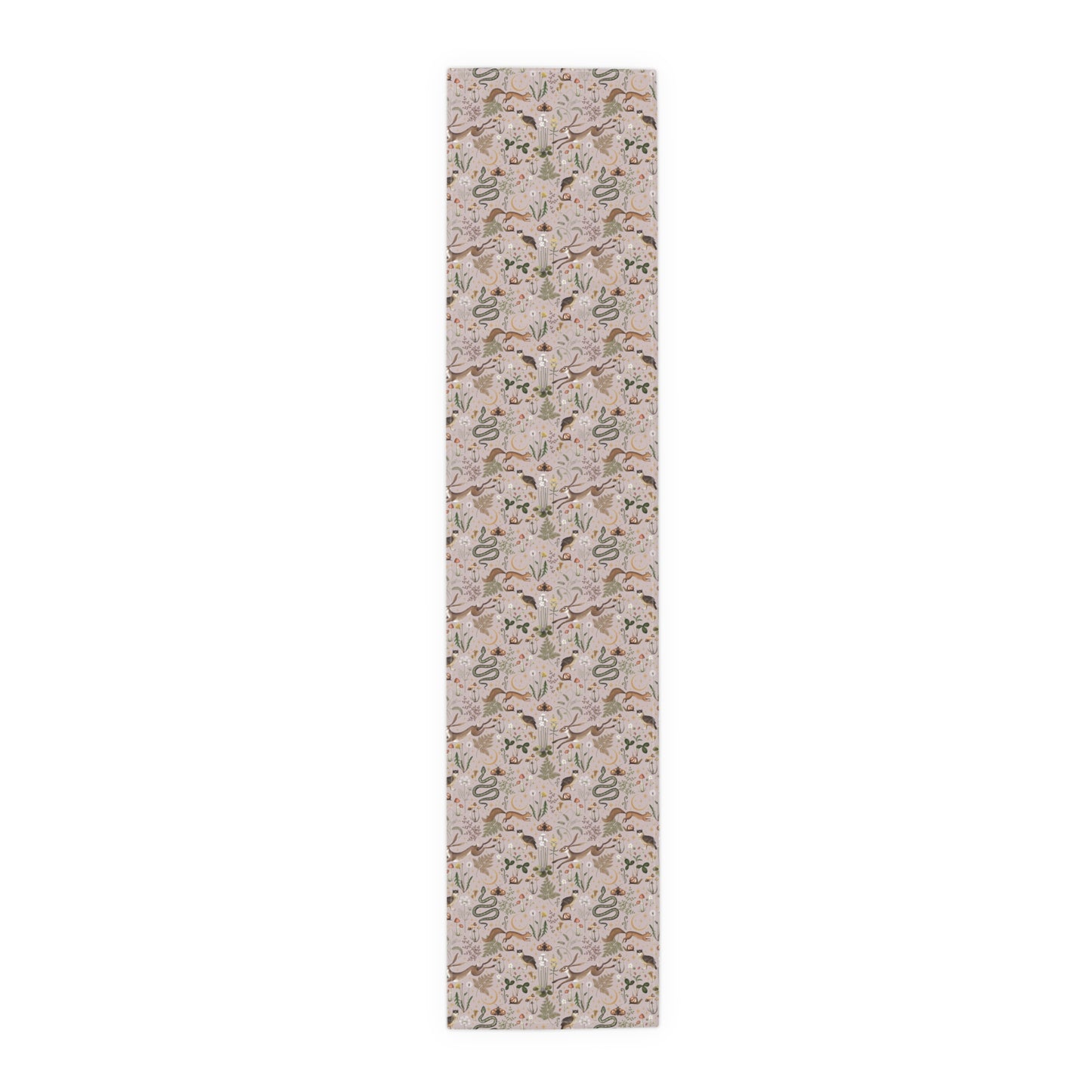 Magic Fairy Forest Taupe Cottagecore Table Runner