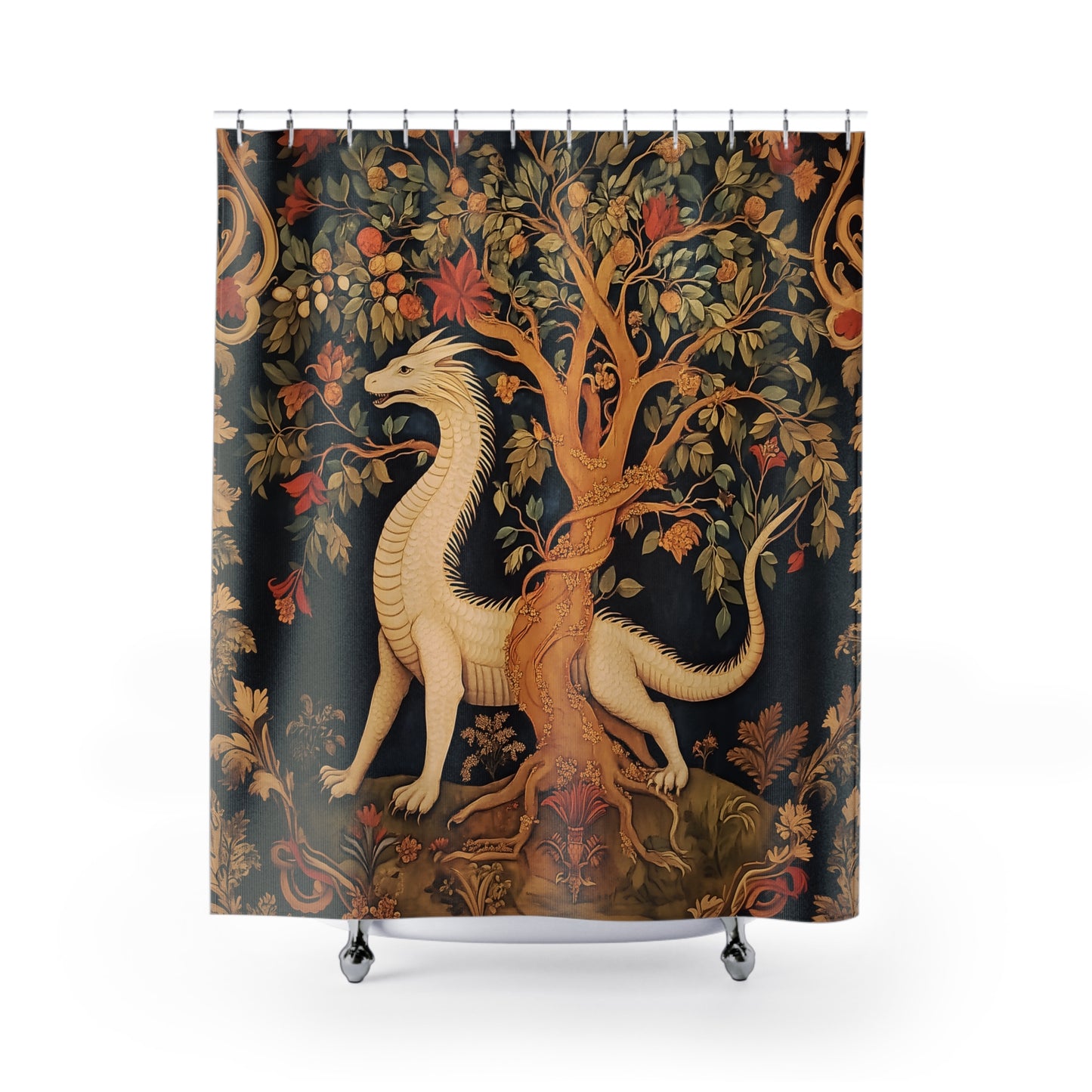 Medieval Dragon Shower Curtain