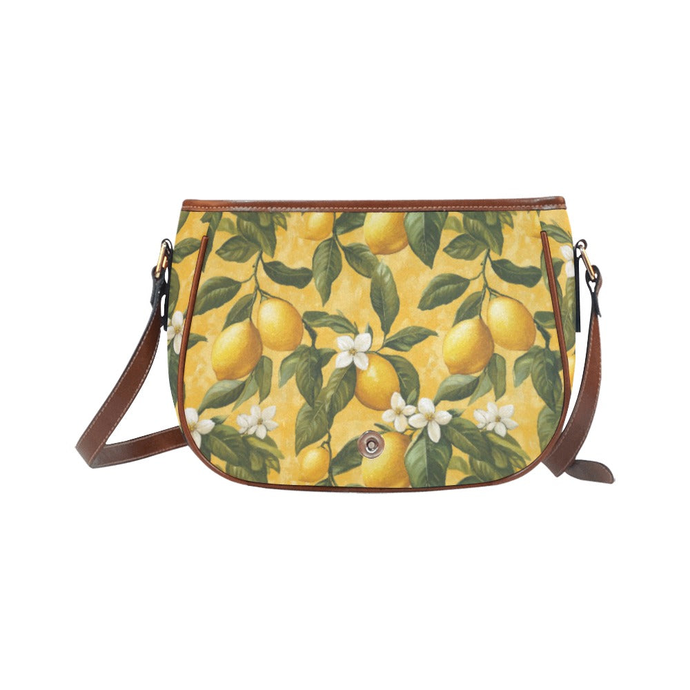 Boho Lemons Saddle Bag Purse