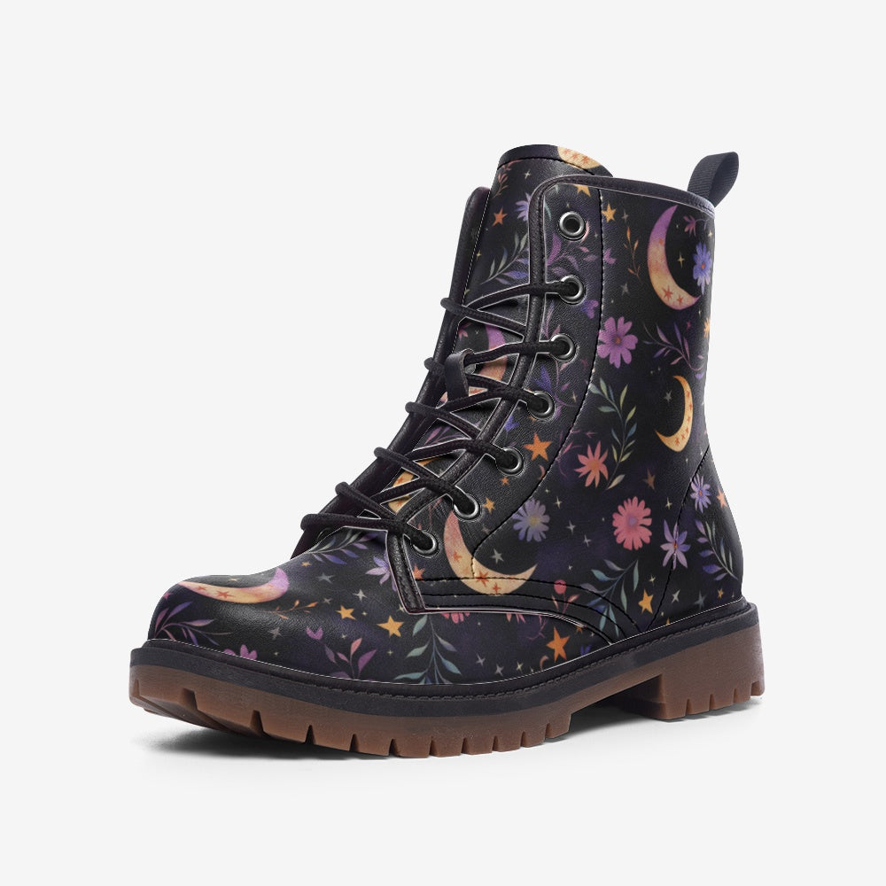 Celestial Moons and Flowers Boots