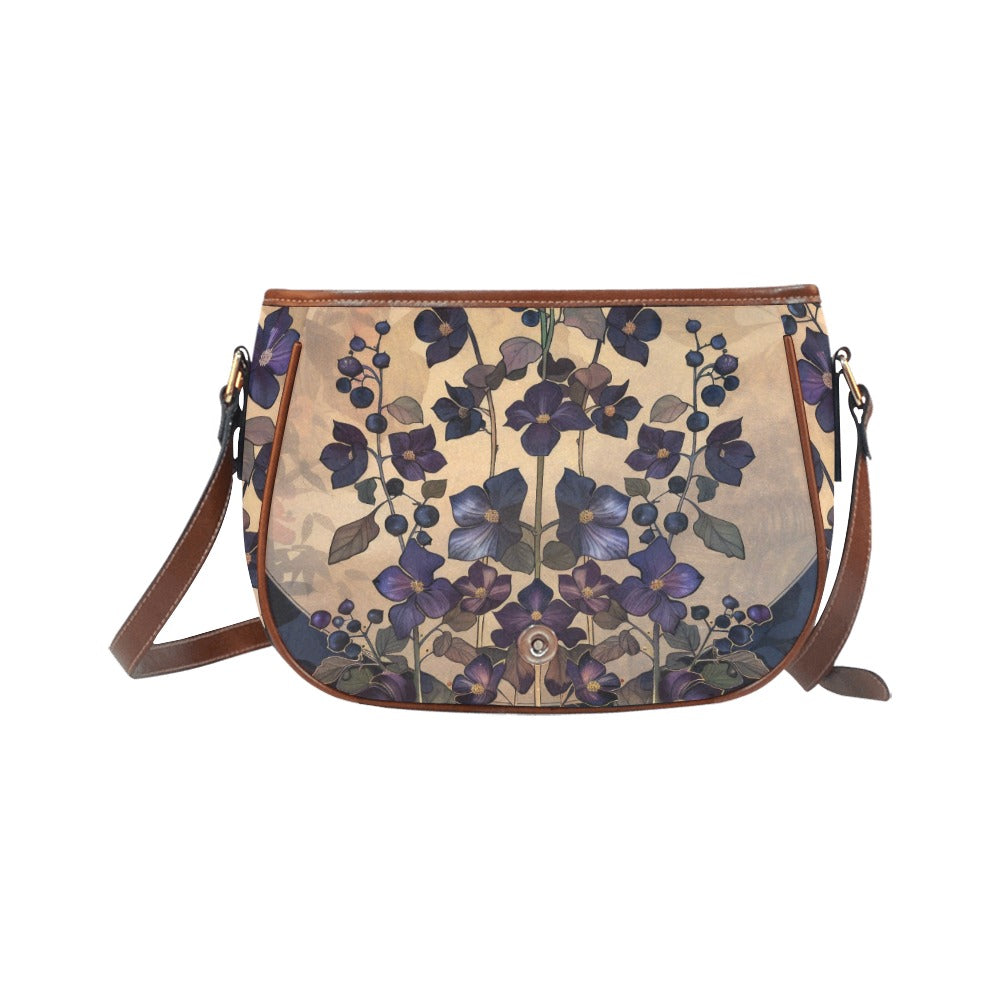 Ethereal Art Nouveau Nightshade Saddle Bag Purse
