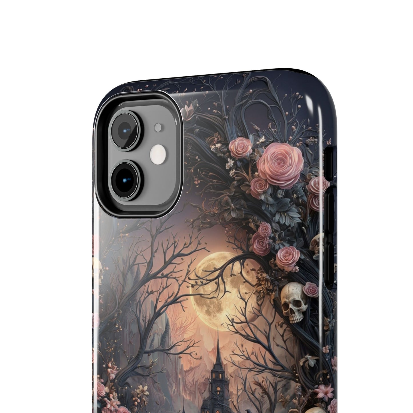 Gothic Castle Roses and Skulls Phone Case