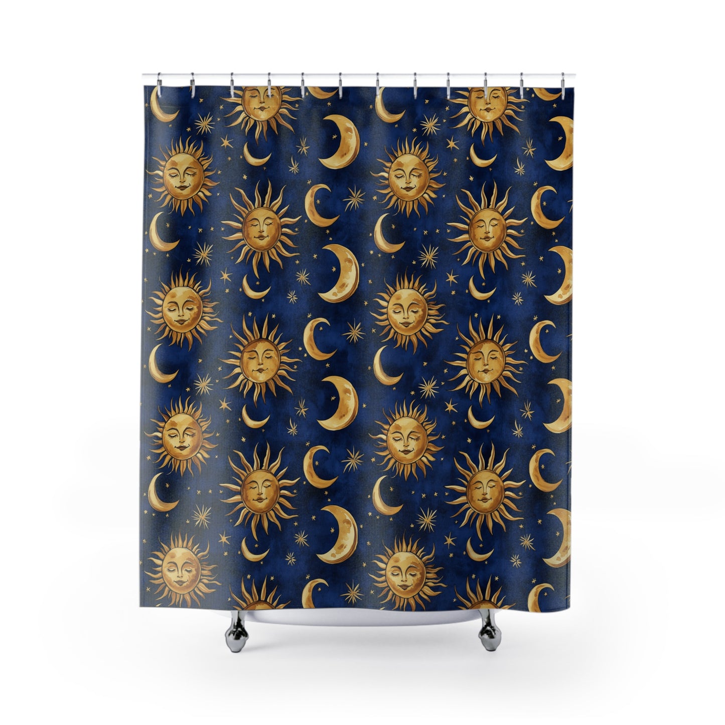 Retro 90s Whimsigoth Celestial Shower Curtain & Bath Mat Set