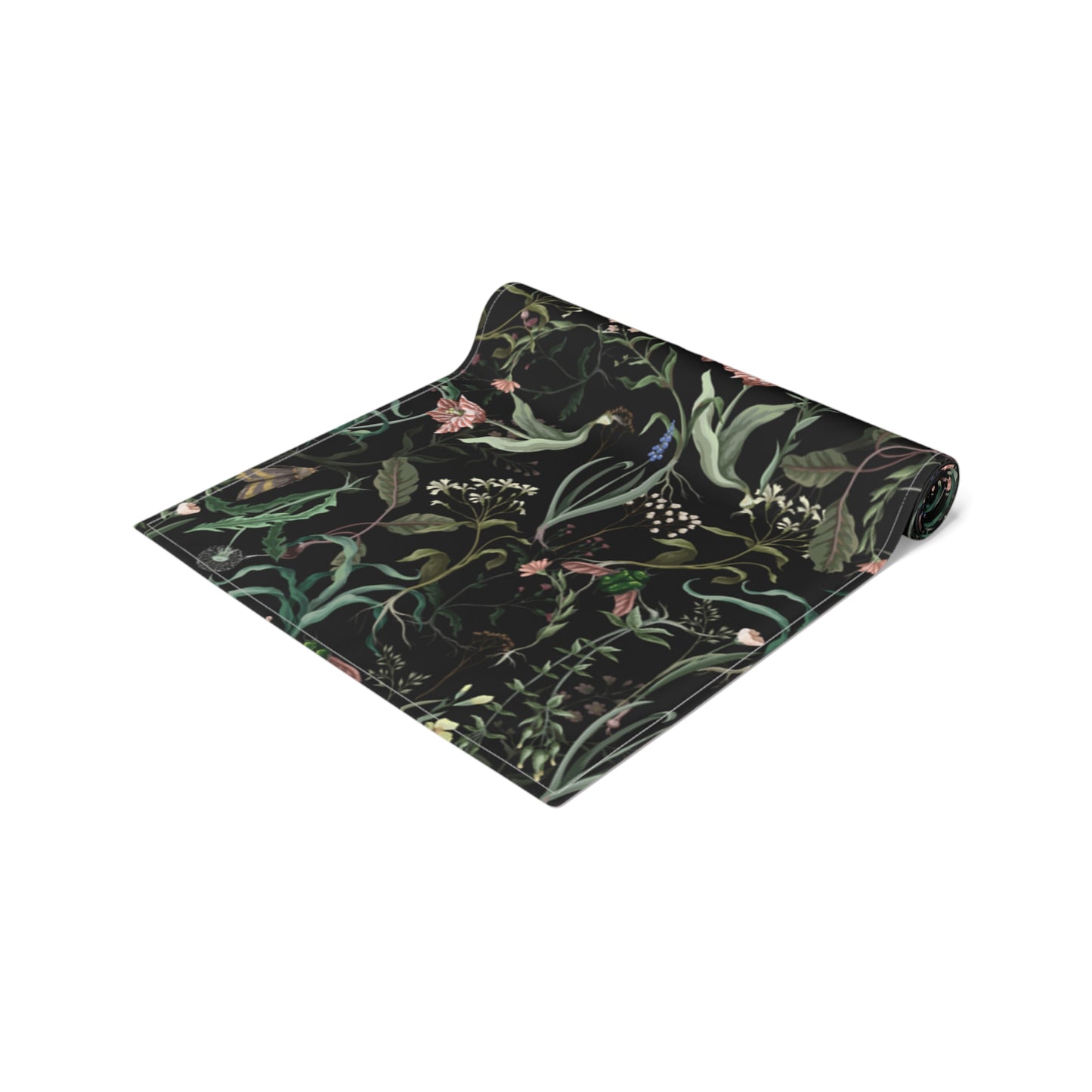 Dark Garden Floral Table Runner