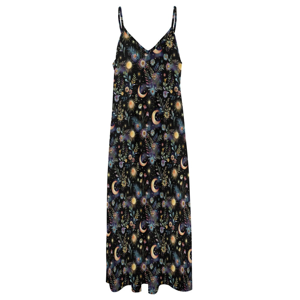 Celestial Night Garden Maxi Dress