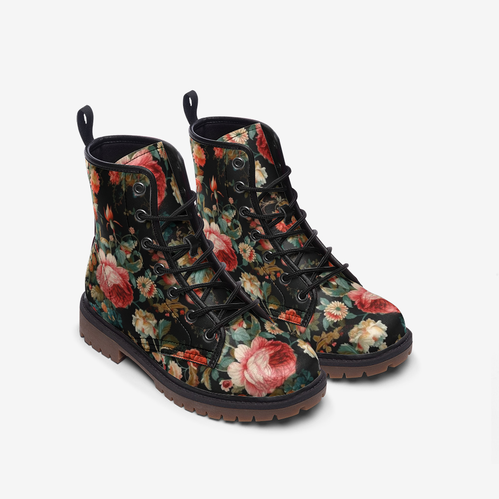 Vintage Chintz Roses Vegan Boots