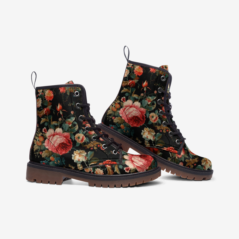 Vintage Chintz Roses Vegan Boots