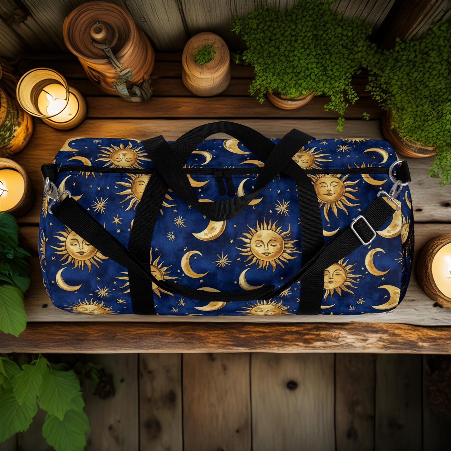 Sun & Moon Whimsigoth Celestial Duffel Bag