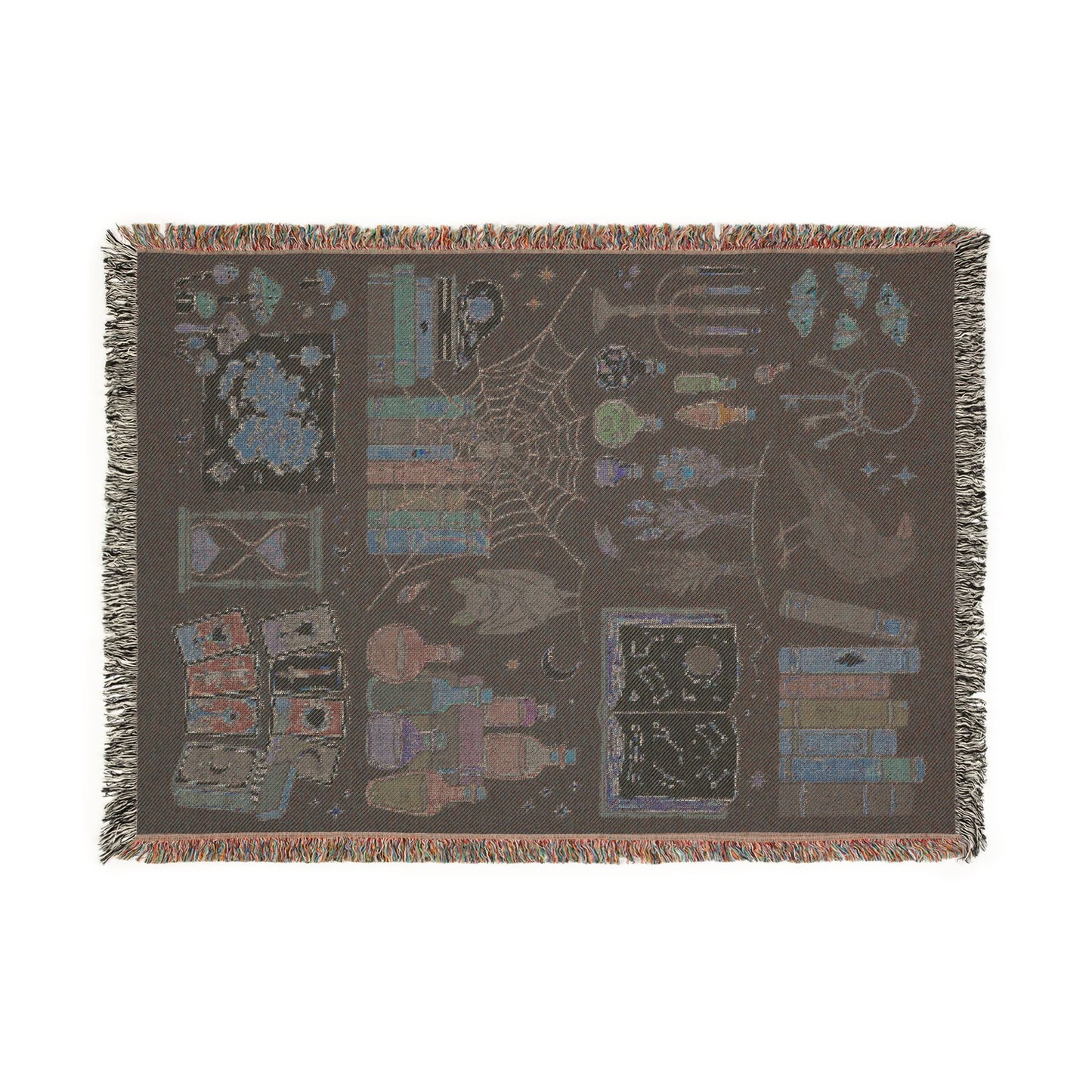 Witchy Spooky Woven Jacquard Blanket