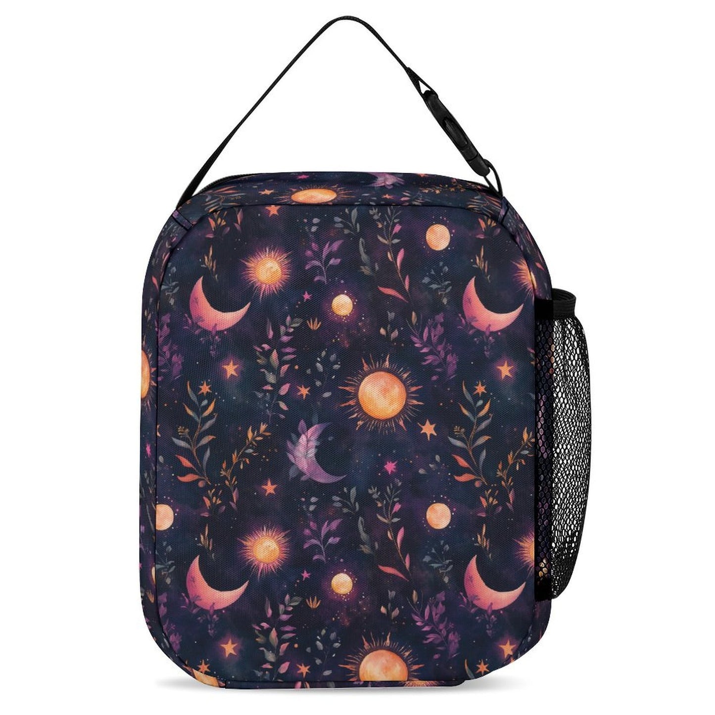 Watercolor Celestial Moons and Flowers Backpack School Set
