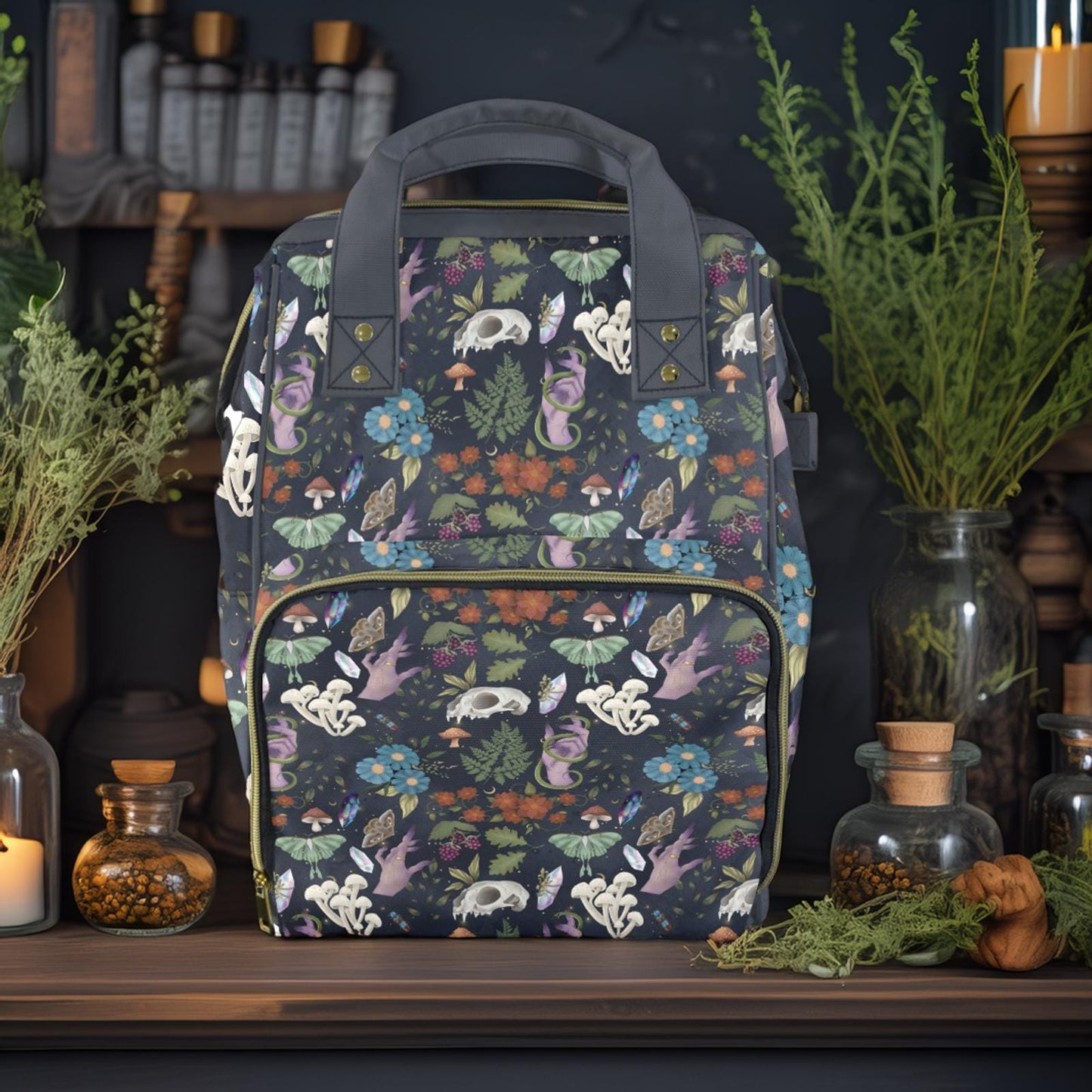 Goblincore Dark Forest Diaper Backpack
