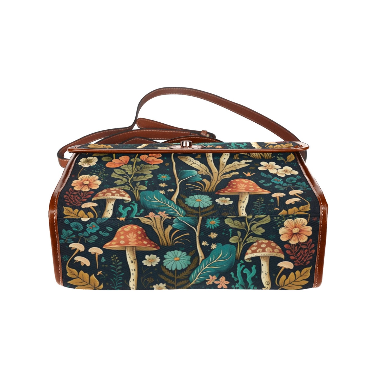Boho Botanical Mushrooms Satchel