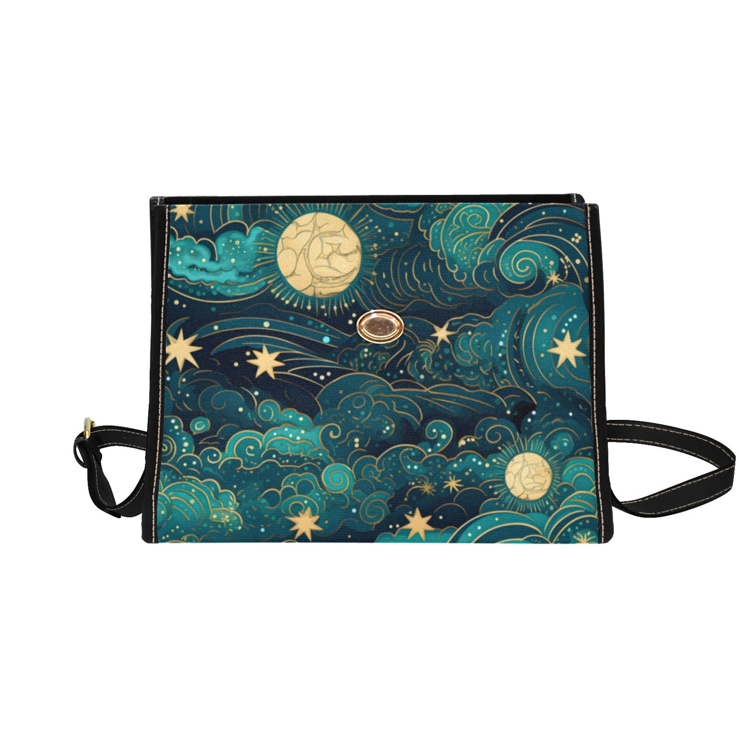 Boho Celestial Starry Night Sky Satchel Bag