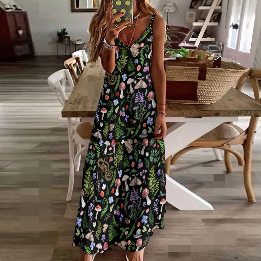 Dark Forest Dreams Boho Maxi Dress