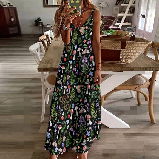 Dark Forest Dreams Boho Maxi Dress