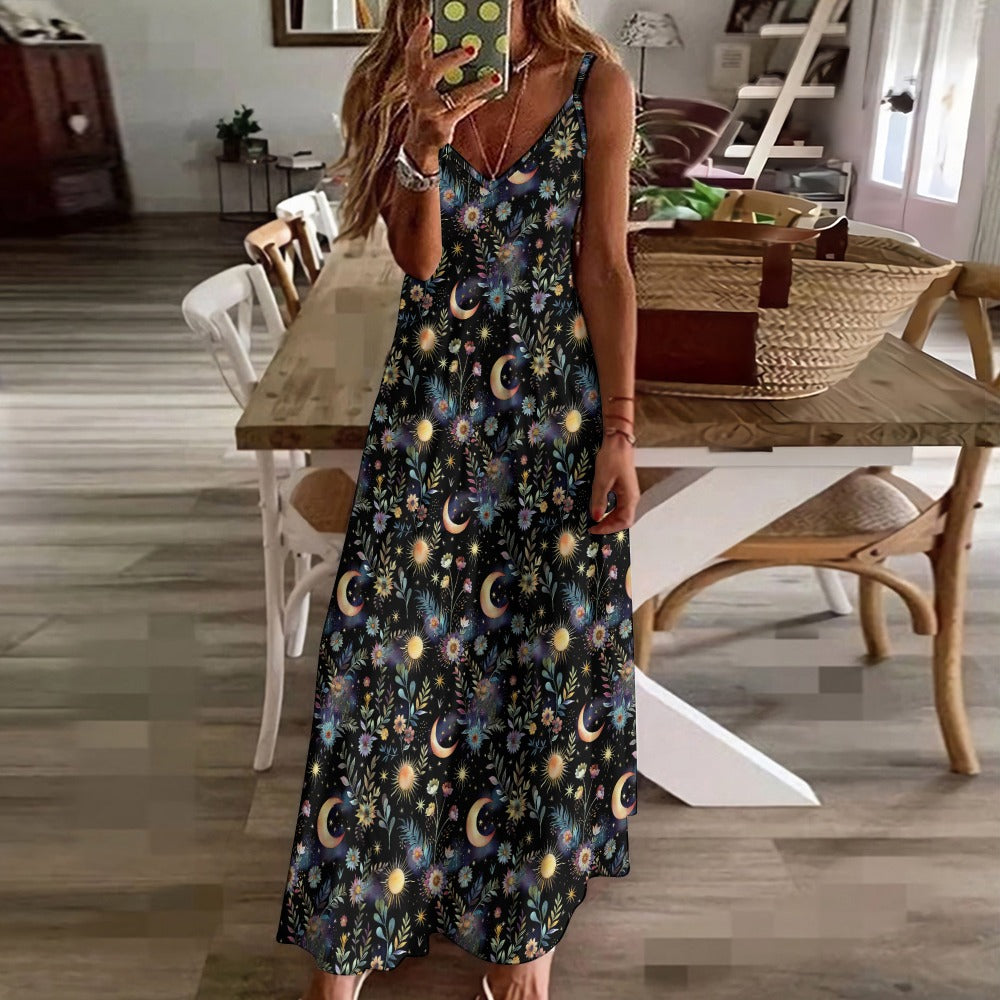 Celestial Night Garden Maxi Dress