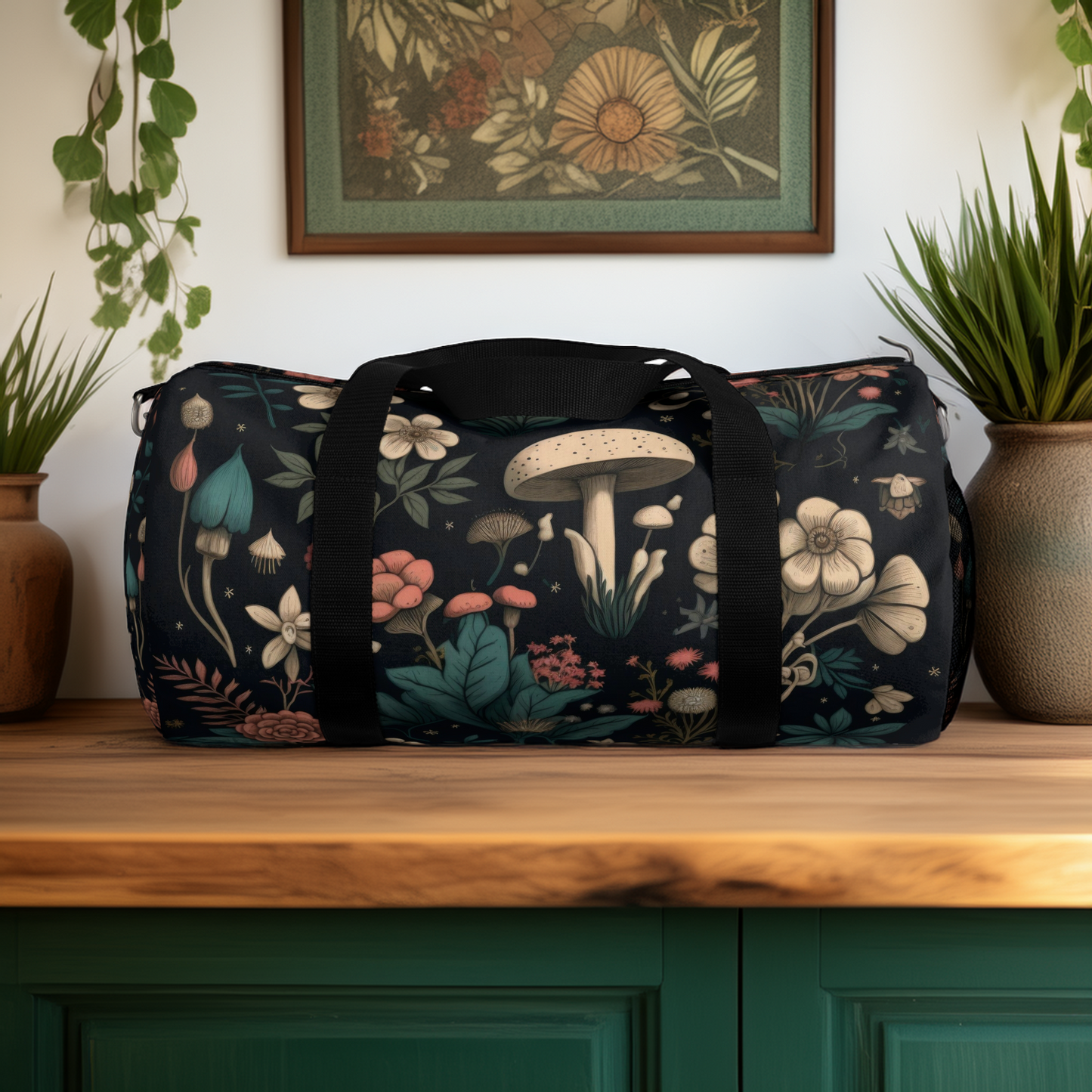 Boho Whimsical Mushrooms Duffel Bag