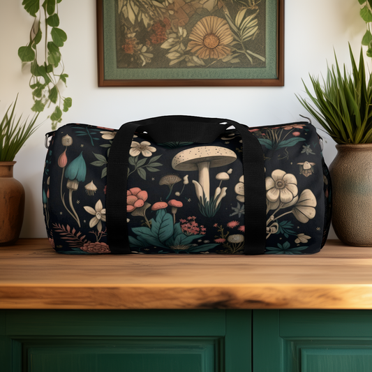 Boho Whimsical Mushrooms Duffel Bag