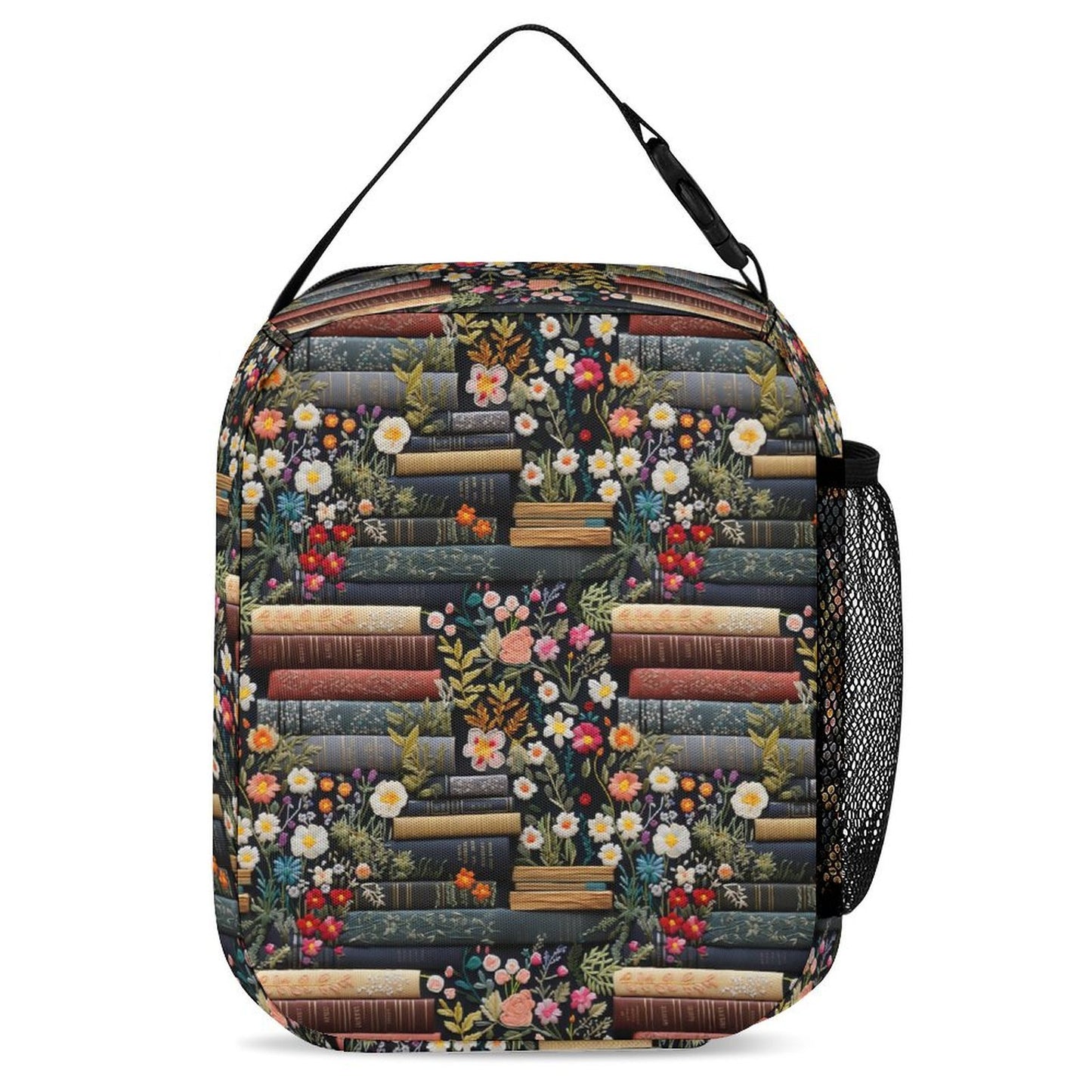 Books & Flowers Backpack Lunchbag School Set
